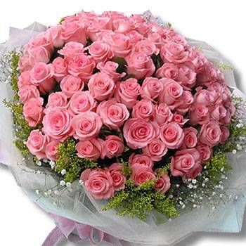 台北花店推薦《粉愛你》99朵玫瑰花束