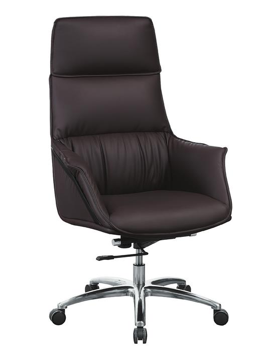 CL-489-5 J208辦公椅(咖啡皮) (不含其他產品)<br/>尺寸:寬71*深53*高123~129cm