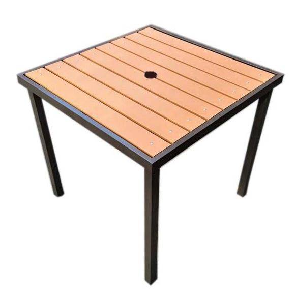 鐵製80塑木方桌