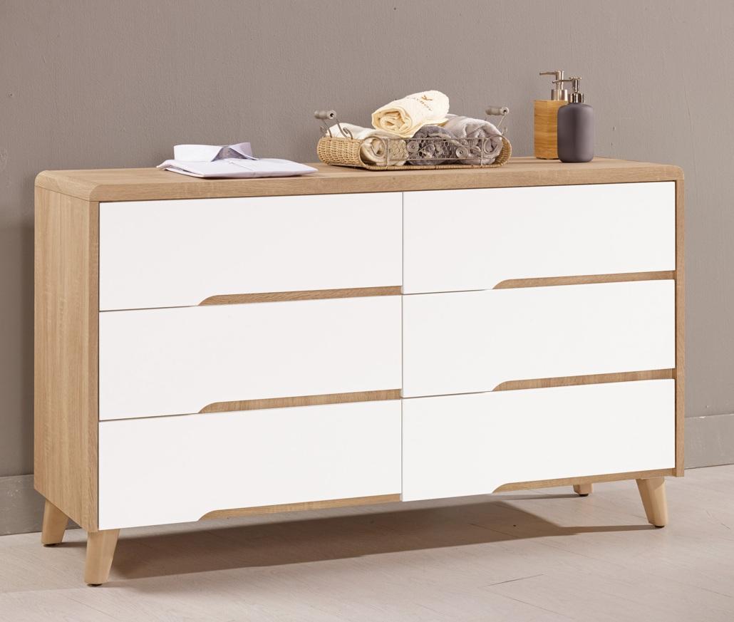 QM-1253-5 伯尼斯4尺五斗櫃 (不含其他產品)<br/>尺寸:寬120*深40*高73.8cm