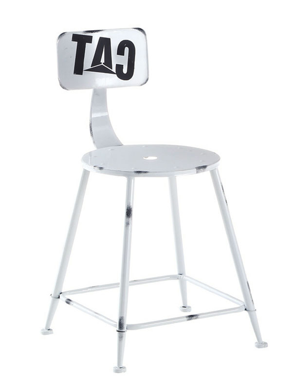 CL-1121-28 白 HB20C 鐵製餐椅 (不含其他產品)<br />尺寸:寬34*深44*高75cm