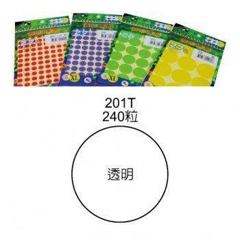 宣彥辦公文具購物網,鶴屋 #201T透明圓型標籤