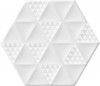 六角磚【LIZ 白色三角立體花磚】27X23 客廳,民宿,浴室,商空,玄關
