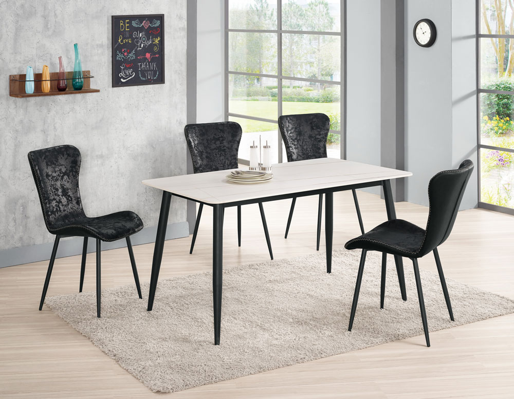 QM-581-5 蘇珊4.6尺岩板餐桌 (不含椅子其他產品)<br /> 尺寸:寬140*深80*高75.5cm