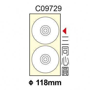 宣彥辦公文具購物網,鶴屋 L118三合一白色三同心圓列印標籤(20入)