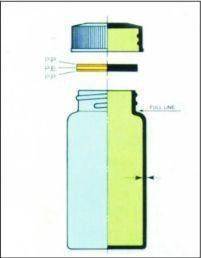 MARUEMU PP墊片                                     透明液體樣本瓶