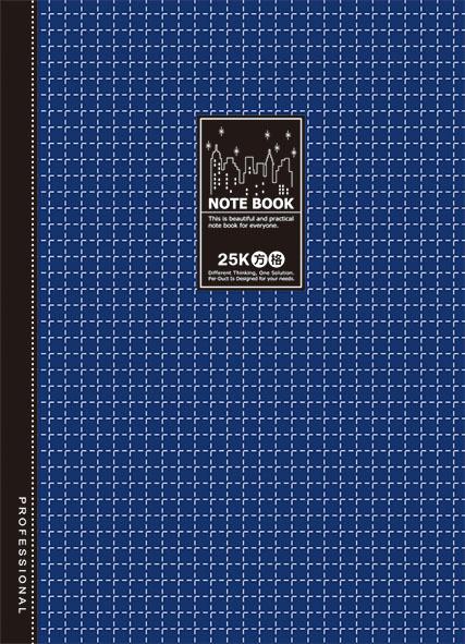 AO3072 25K透明藍膠皮筆記-方格