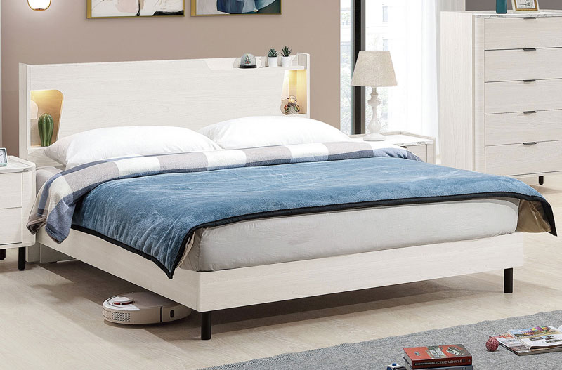 JC-203-2A 蘿拉5尺床片床架式雙人床 (不含其他產品)<br/>尺寸:寬152*深200*高95.5cm