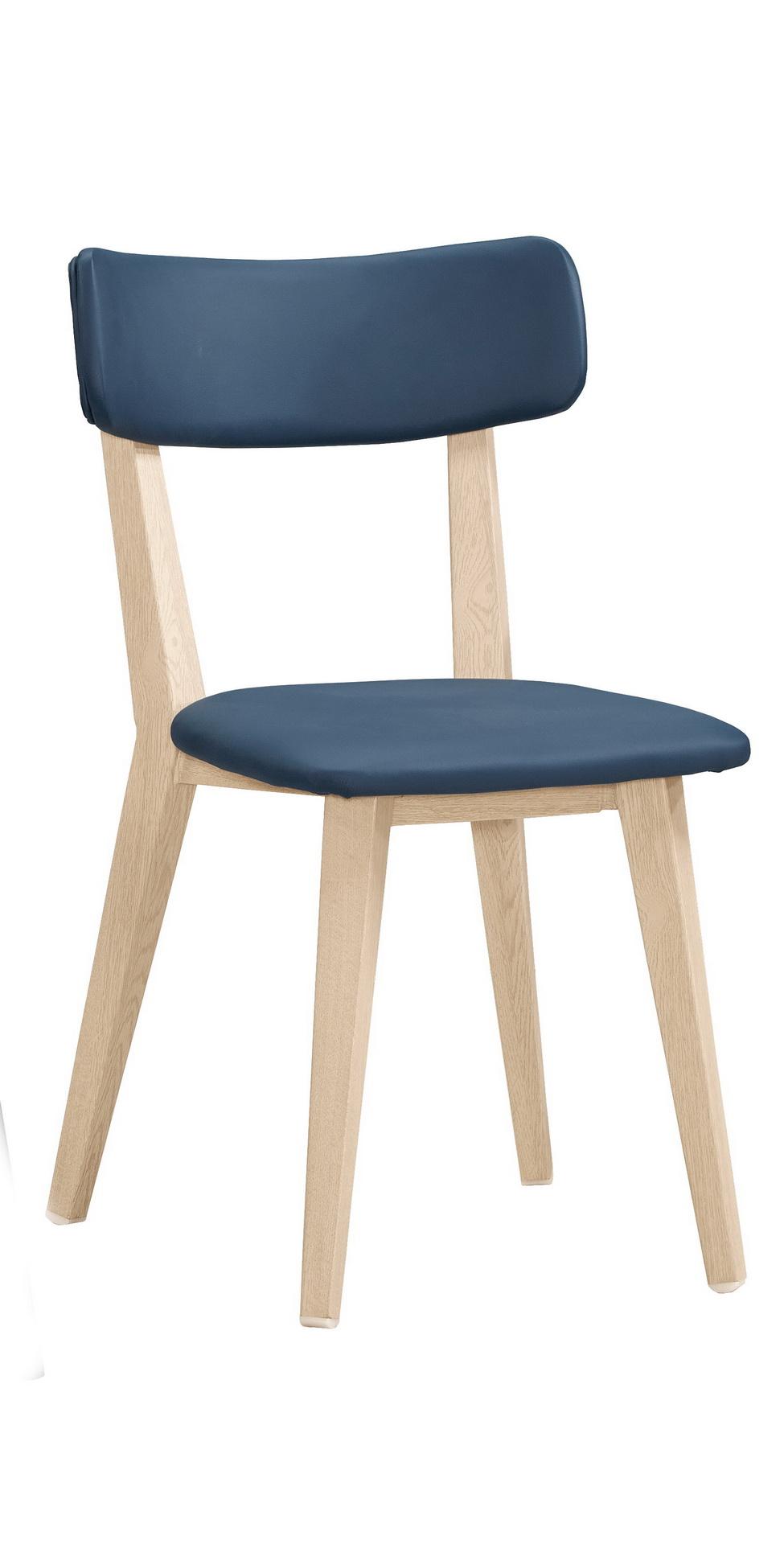 QM-646-3 安琪拉餐椅(深藍色皮)(五金腳) (不含其他產品)<br /> 尺寸:寬45*深51*高79cm