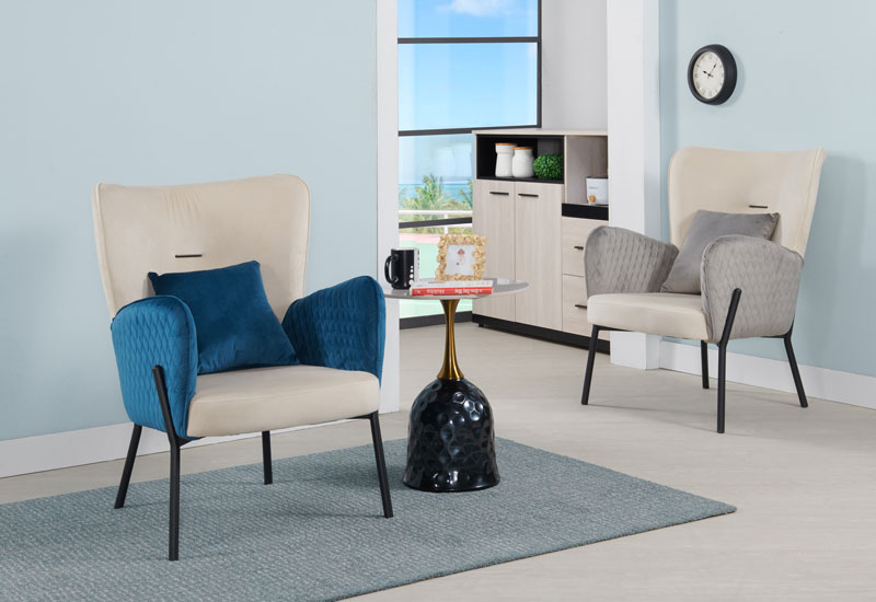 JC-460-23 默爾斯藍色+灰色大型布面休閒椅 (不含其他產品)<br/>尺寸:寬72*深80*高94cm