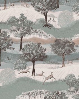 Hartingdon Jade Green Wallpaper