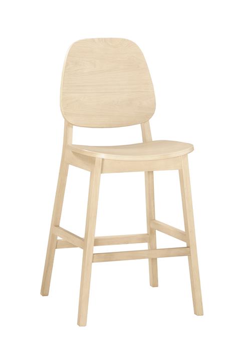 QM-654-6 克莉絲吧椅(板)(實木)(洗白色) (不含其他產品)<br/>尺寸:寬46.5*深50.5*高98cm
