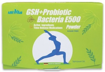 【諾維他®】德國進口~9合1奈米緩釋型~乳酸菌配方粉末 / 雙效配方~穀胱甘肽(GHS)+500億株活益菌粉末 (20包/盒裝)  (PROBIOTIC BACTERIA E-500)