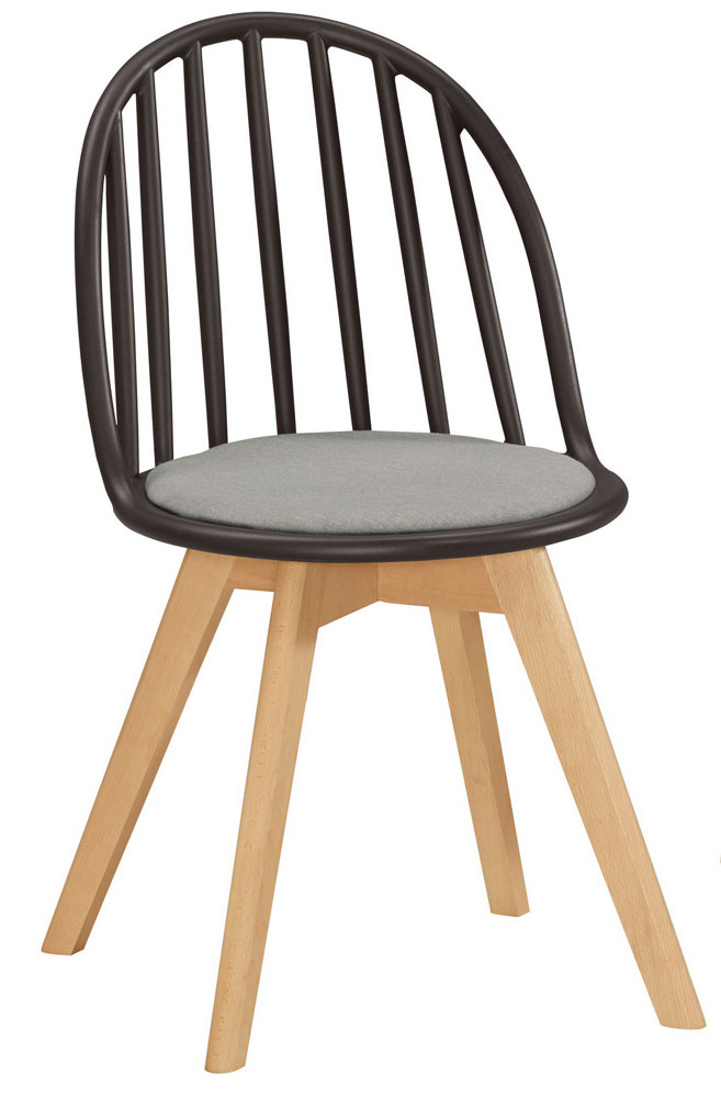 QM-1077-3 伊蒂絲造型椅(黑)(布) (不含其他產品)<br /> 尺寸:寬44*深50*高80cm