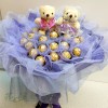 【三世情緣】禮服情侶熊30朵金莎巧克力花束