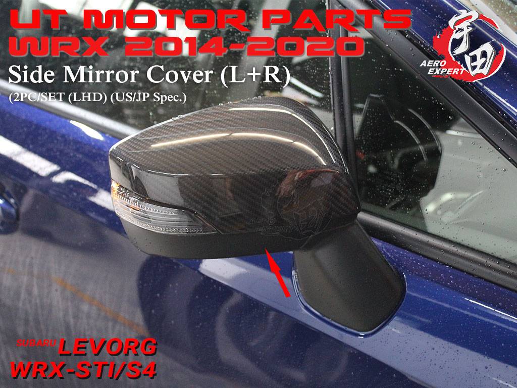 2014-2020 Subaru Levorg Side Mirror Cover (L+R)-Dry Carbon Fiber
