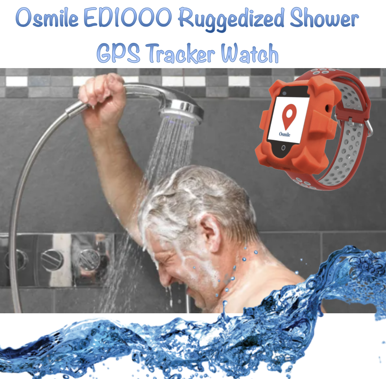 Osmile ED1000 Ruggedized Shower GPS Tracker Watch For Dementia