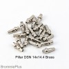 Pillar DSN 14x14.4 Double Square Nipples Brass/Alloy - 14 Pieces