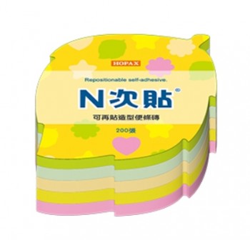 宣彥辦公文具購物網,N次貼 #61072樹葉造型可再貼便條磚