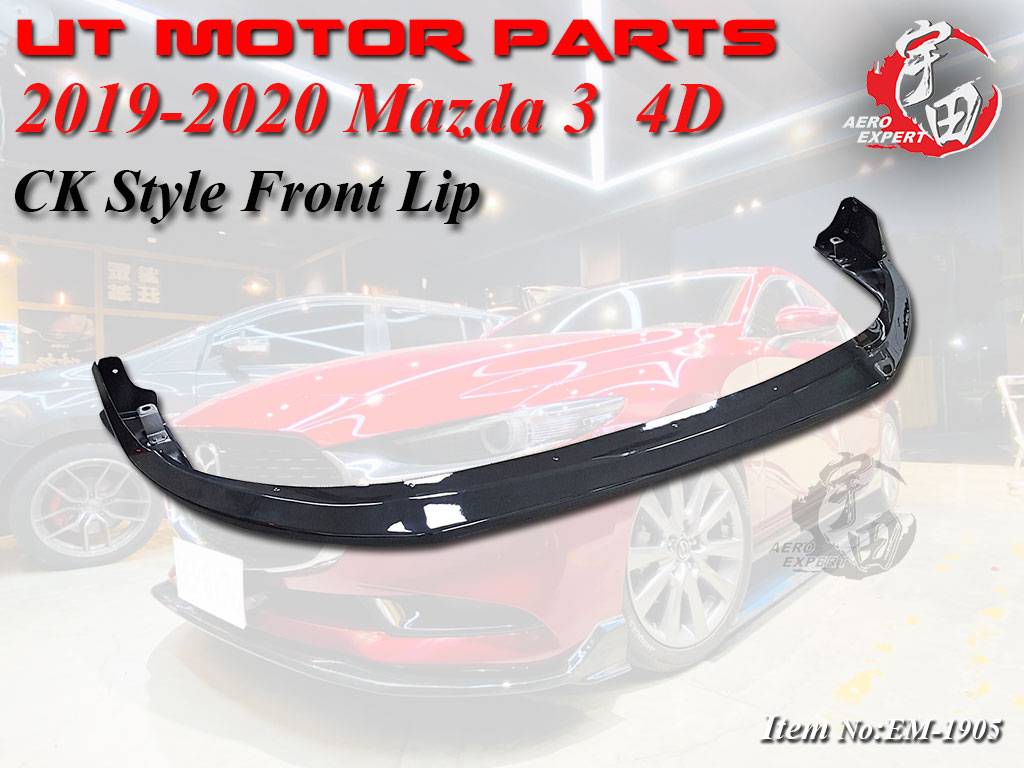 2019-2020 Mazda 3 4D CK Style Front Lip
