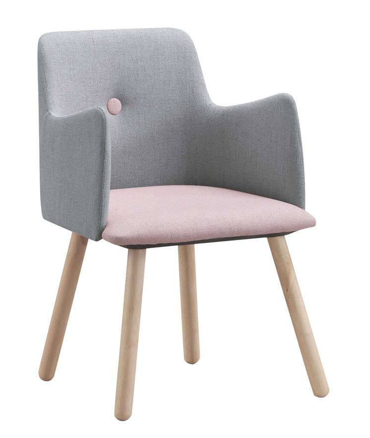 CO-531-10 丹麥粉色布餐椅(不含其他產品)<br />尺寸:坐寬47*坐深47*坐高45cm