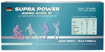 Germany Imported : SUPRA POWER Amino Acids (21 kinds of High Purity Amino Acids)(25ml×20 bottles/box)