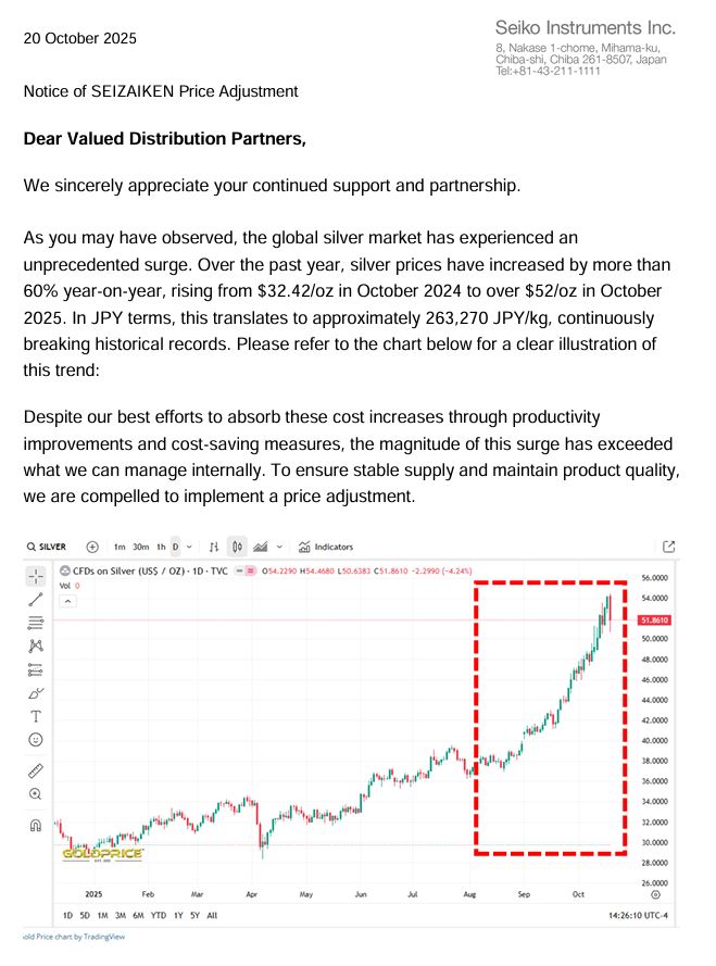 漲價通知2025年11月