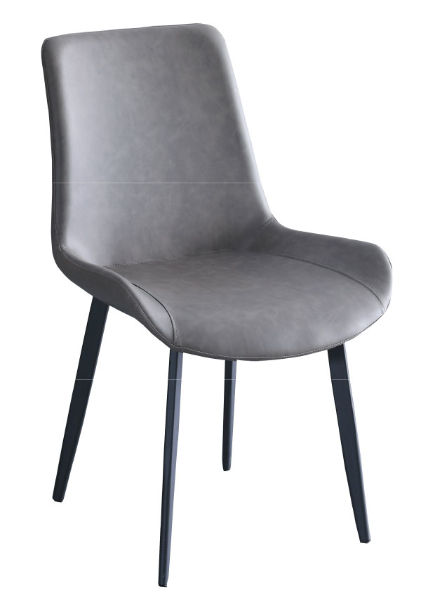 CO-505-4 泰爾灰色皮質餐椅 (不含其他產品)<br /> 尺寸:寬52*深57*高84cm