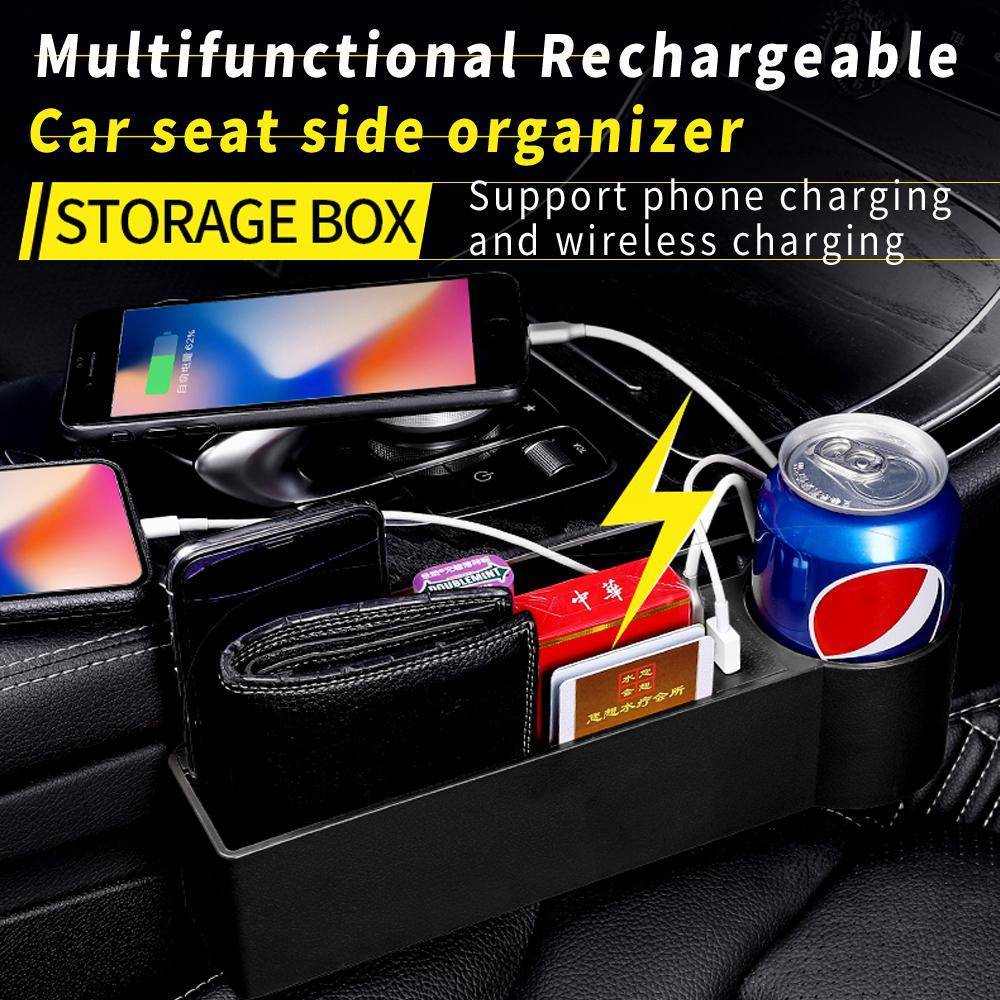 Multifunctional Rechargeable Car seat side organizer