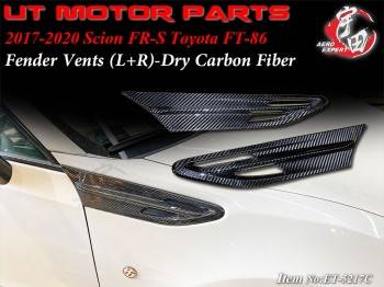 2017-2020 Toyota 86 Fender Vents (L+R)-Dry Carbon Fiber