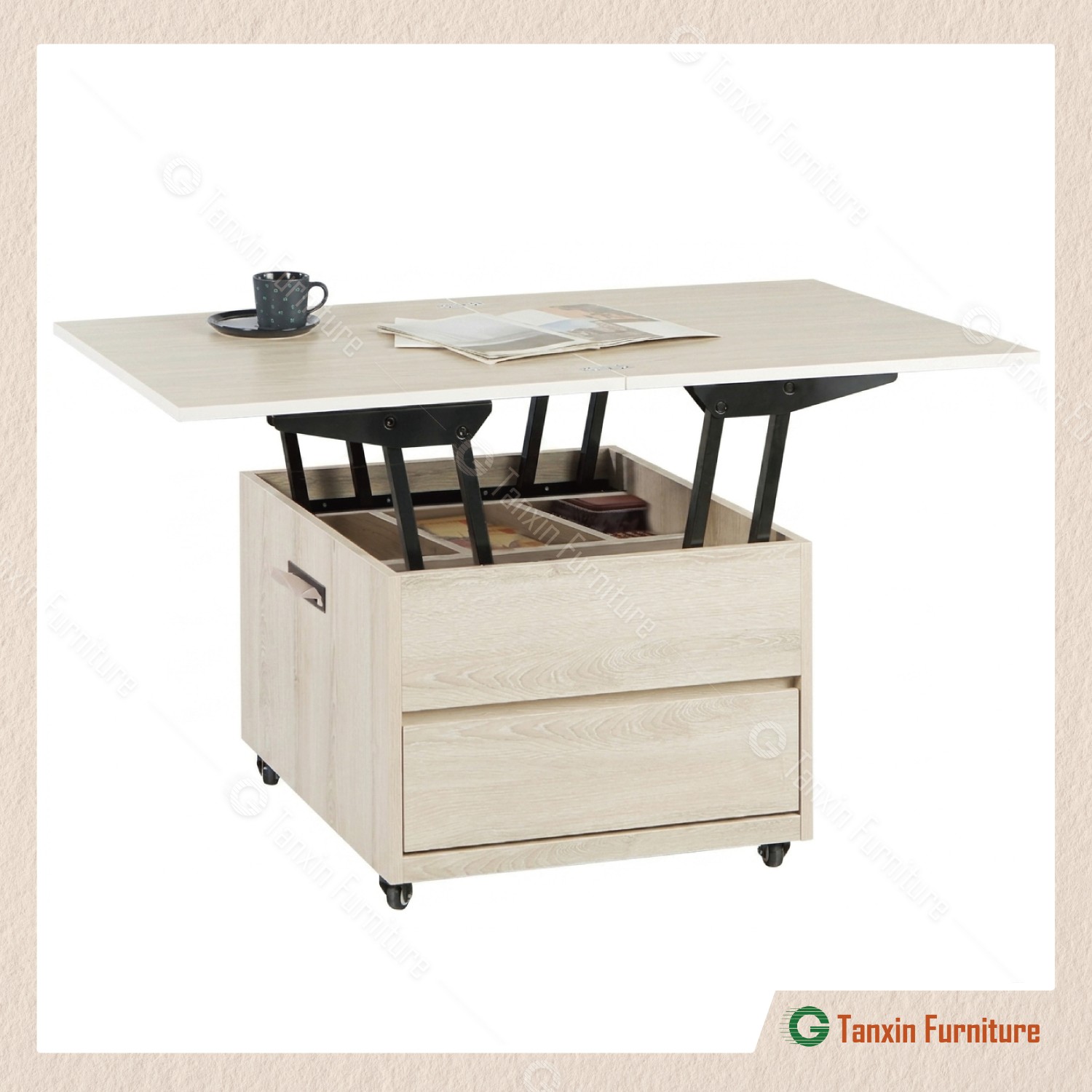 【升降小茶几】【2026-H269-1】【添興家具】