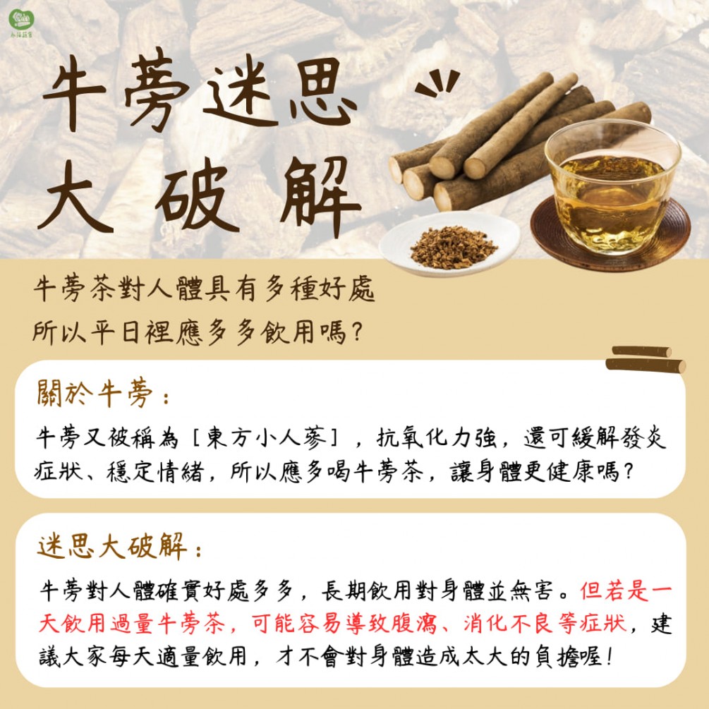 永萍蔬果小百科－「牛蒡茶對人體具有多種好處，所以平日裡應多多飲用?」