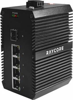Non-Manageable 1GbE Industrial Switch, 1 FX and 4 Ports LAN with PoE optional