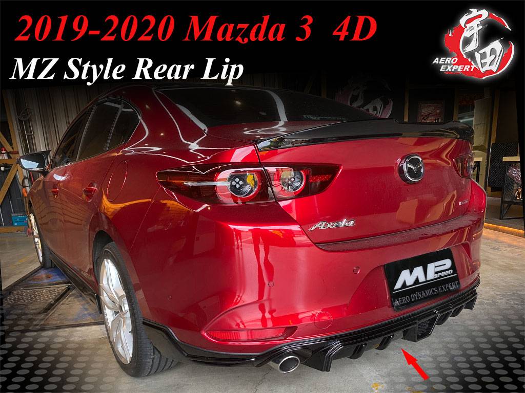 2019-2020 Mazda 3 4D MZ Style Rear Lip