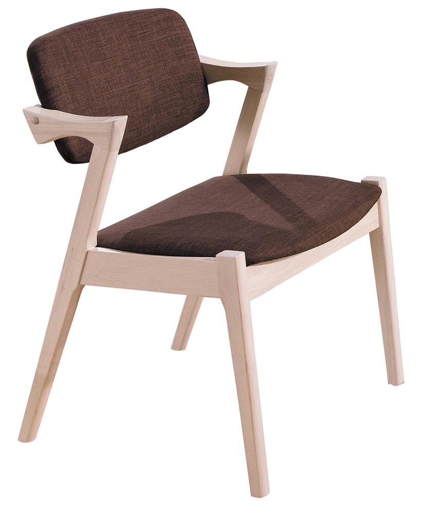 SH-A501-05 伯尼洗白咖啡布餐椅 (不含其他產品)<br /> 尺寸:寬51*深55*高78cm
