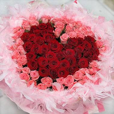 《愛你的心》99朵真心玫瑰花束《花店情人節精選》