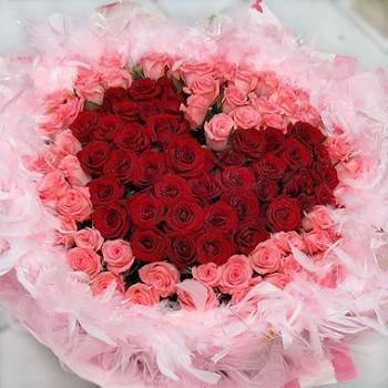 《愛你的心》99朵真心玫瑰花束《花店情人節精選》