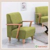 【維也納本色綠皮單人沙發】【2023-A640-2】【添興家具】