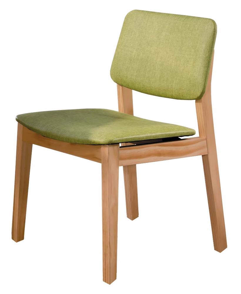 SH-A507-02 史蒂夫原木亞麻皮餐椅(綠皮) (不含其他產品)<br /> 尺寸:寬45.5*深53*高80cm