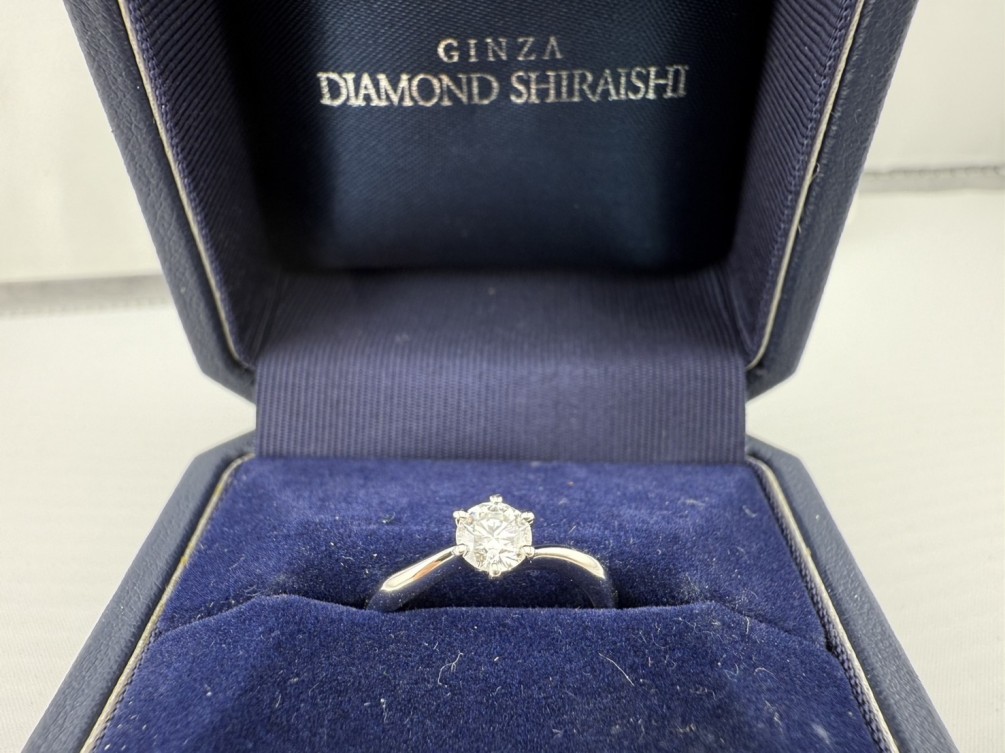銀座白石GINZA DIAMOND SHIRAISHI GIA鑽戒 0.41ct/F/VVS2 PT950 n1368