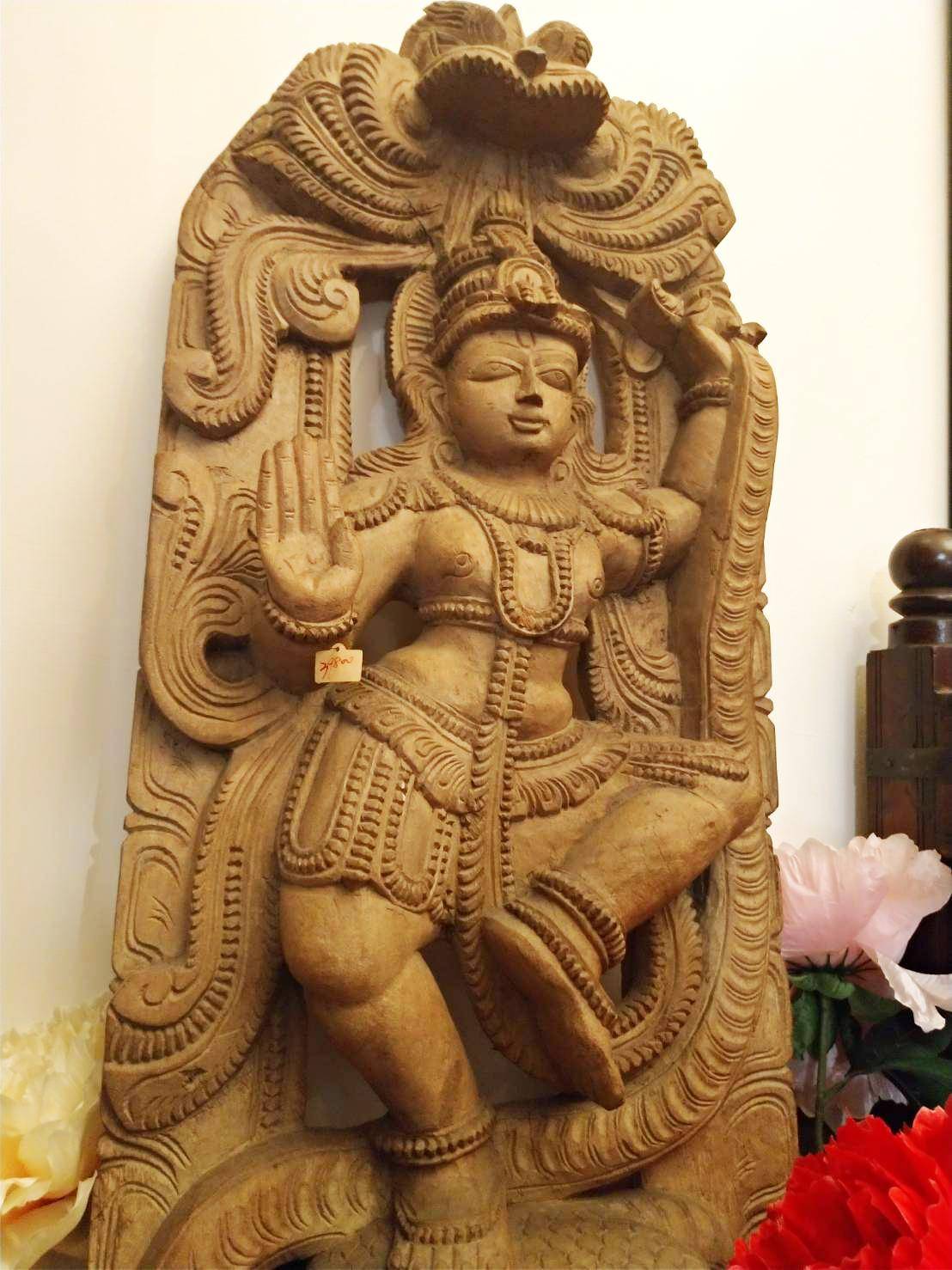 尼泊爾~實木雕~黎明女神