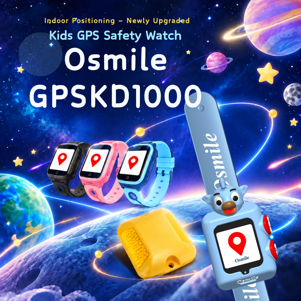 Osmile GPSKD1000 Dual SOS Button Kids GPS Outdoor Tracking Watch – Space Animal Snap Wristband with Beacon Indoor Positioning