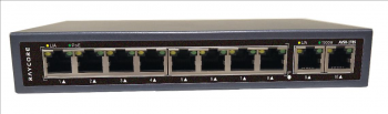Non-managed PoE Switch with 8 ports 10/100/1000M RJ45 ports and 2* 1000M uplink RJ45ports