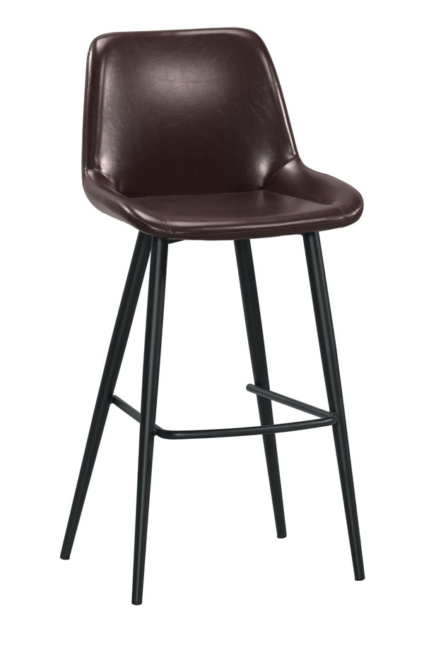 QM-655-2 格里夫吧椅(棕色皮) (不含其他產品)<br />尺寸:寬49*深50.5*高107cm