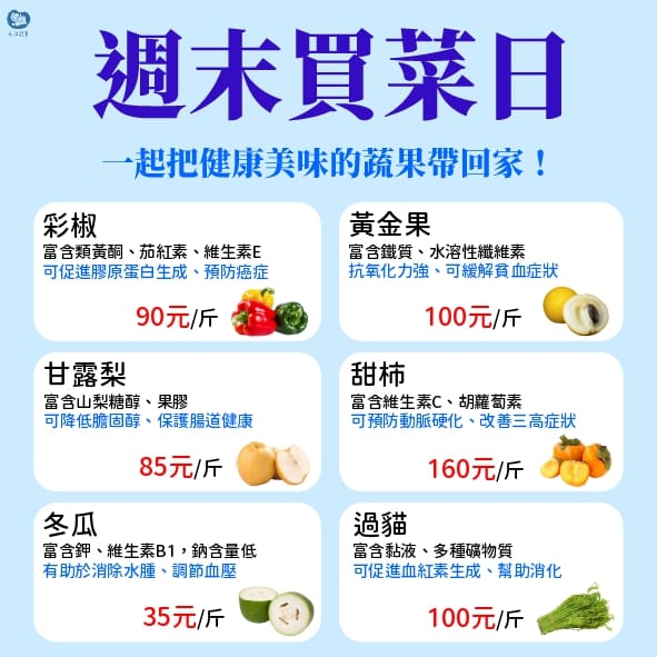 週末買菜日－－把健康好料帶回家　無毒蔬果系列