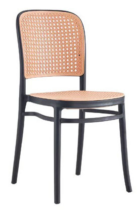 TA-944-4 網美黑色塑料藤椅 (不含其他產品)<br />
尺寸:寬51*深44*高87cm