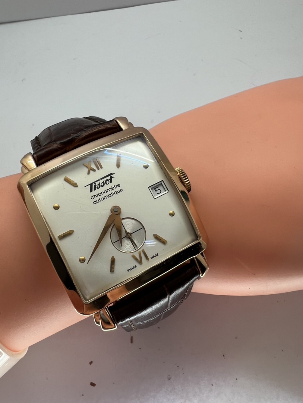 Tissot 天梭 Heritage T71.8.624.33 18K玫瑰金自動上鍊腕錶 