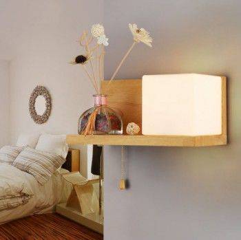簡單木製壁燈