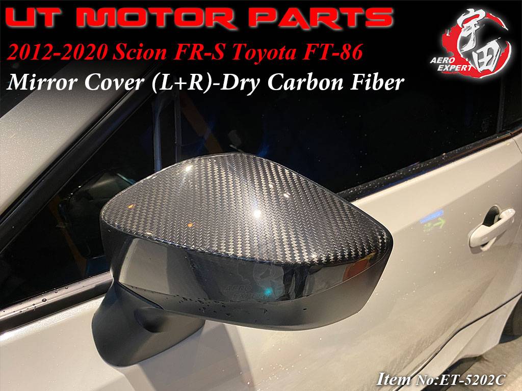 2012-2020 Scion FR-S / Toyota FT-86 Side Mirror Cover (L+R)-Dry Carbon Fiber