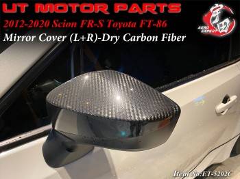 2012-2021 Scion FR-S / Toyota FT-86 Side Mirror Cover (L+R)-Dry Carbon Fiber